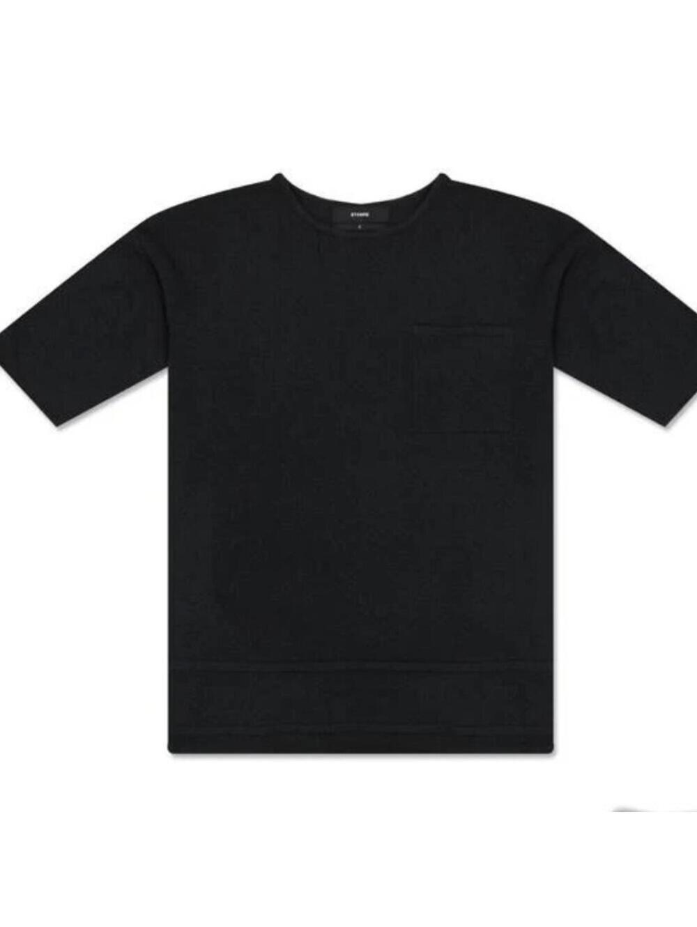 Stampd S/S Short Sleeve Knit Pocket Tee Black Men's M $210